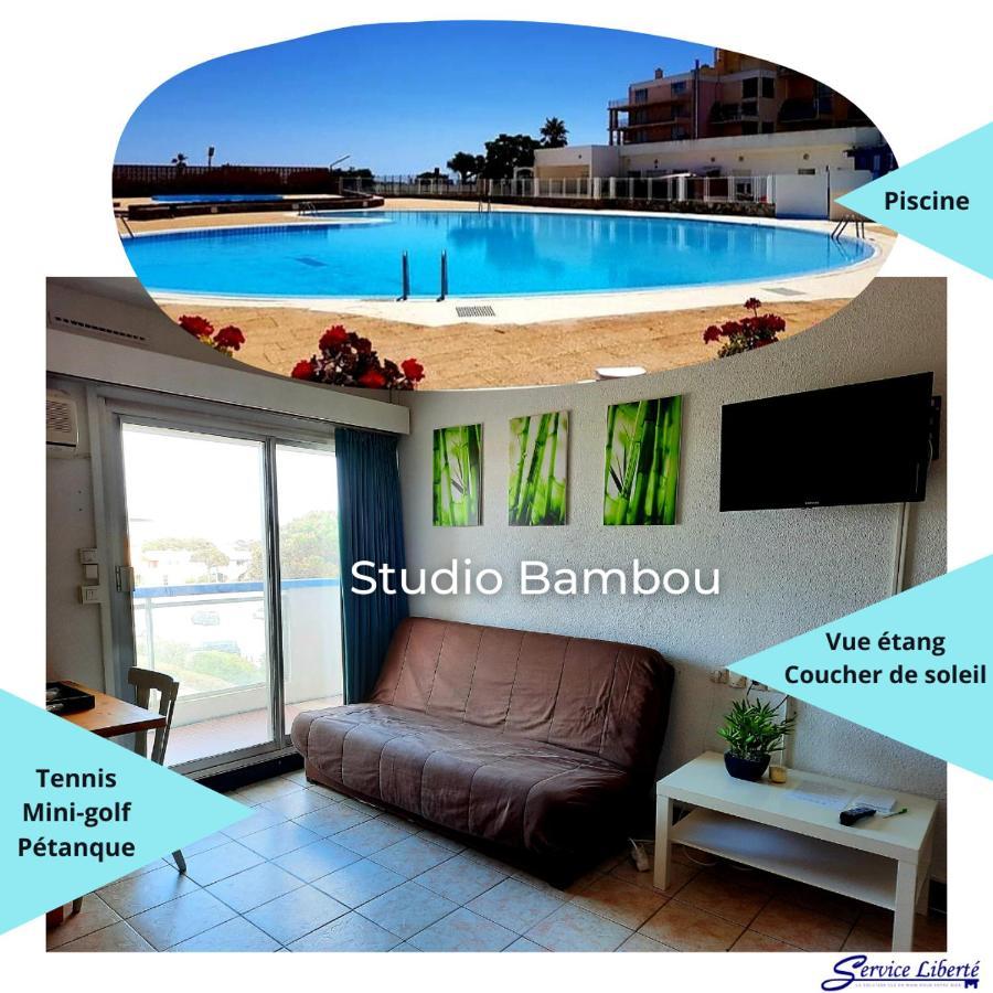 Studio Bambou - Piscine - Acces Direct A La Plage - Lydia Playa Apartment Le Barcarès Екстериор снимка